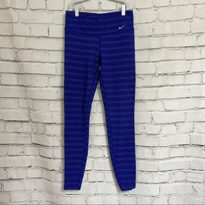 Nike Dri Fit Purple Blue Zigzag Legging Athletic Butterfeel Workout Pants XS